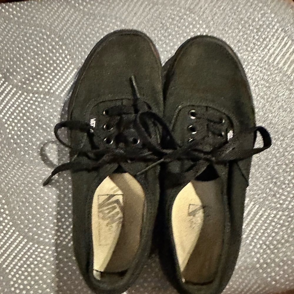 Used black on black Vans.